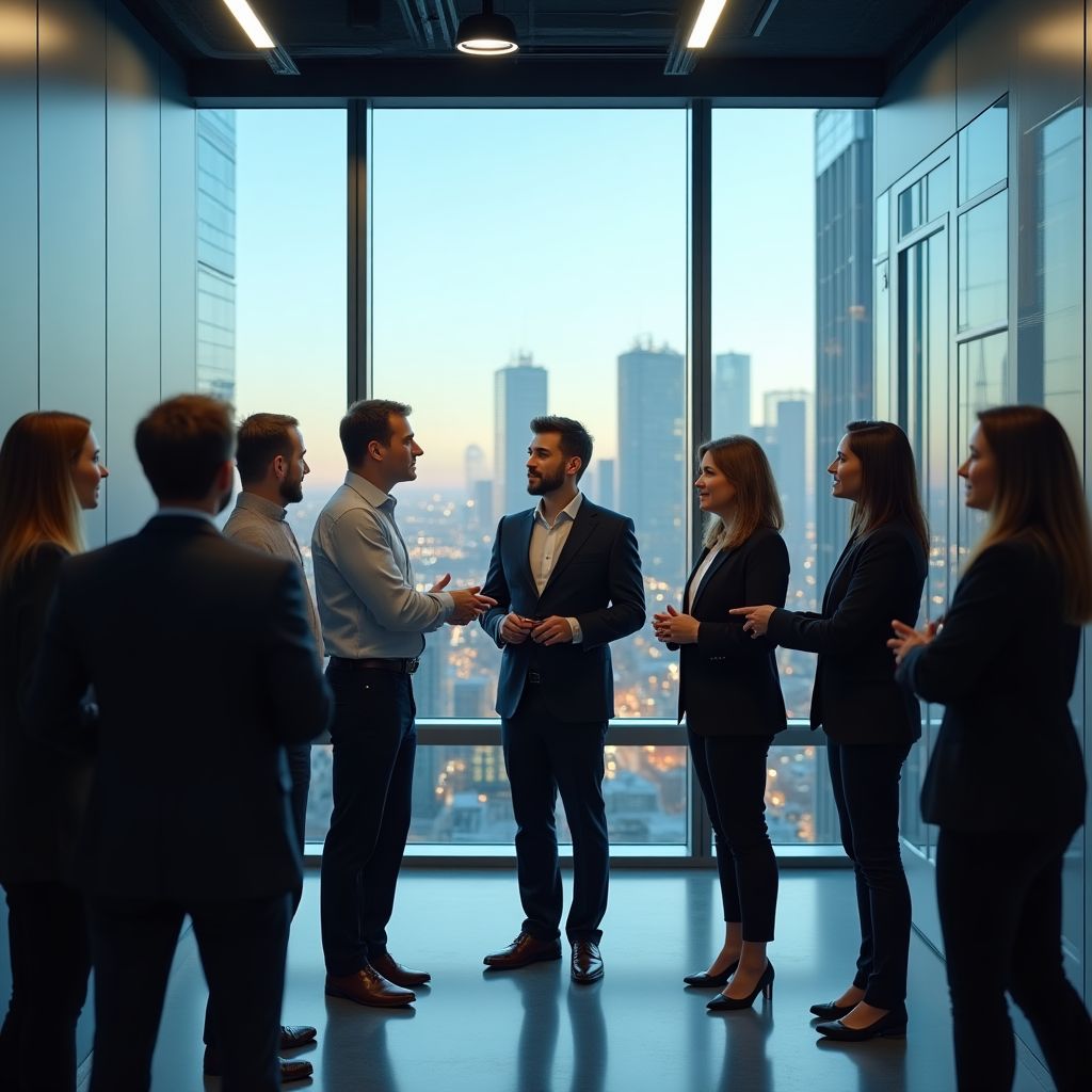 Equipo fundador de Raetianyst en su oficina central de Buenos Aires